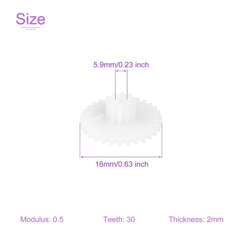 DMiotech 20 Pack 30 Teeth Plastic Gears Model 30102B Reduction