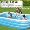 H2OGO Piscina familiar rectangular azul de lujo inflable