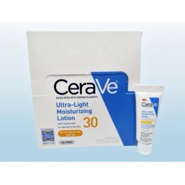 CERAVE ULTRA-LIGHT MOISTURIZING LOTION WITH SUNSCREEN SPF 30 0.17 OZ PACK OF 30