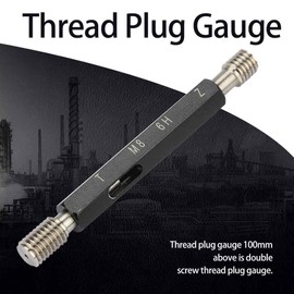 Thread Plug Gauge, Steel Mercury Gage for The Test Thread Tolerance Class and Deviation Code and Thread Plug Gauge Mark Tolerance Class(M8×1.25)