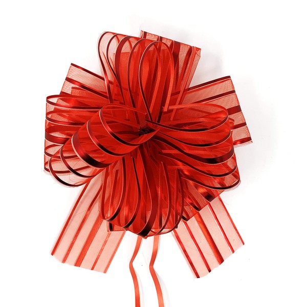 Allgala 12-pc 6" Large Everyday Pull Bows, Red