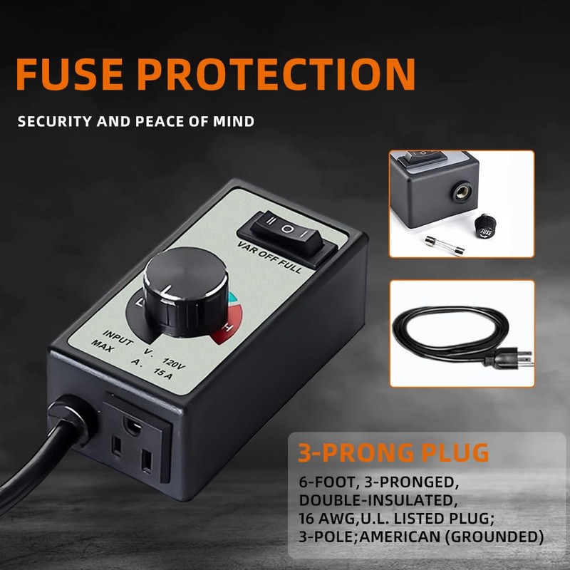 Midcvfrun Electronic Fan Speed Controller, 0-100% Variable Speed Adjuster for