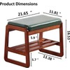 SOBIBO Solid Wood Shoe Bench, 2-Tier Wooden Entryway Bench, Modern