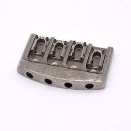 AxLabs Hardware KD By AxLabs Gravity Saddle Bass Bridge, 4-String - Antique Silver