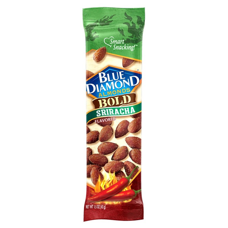 Blue Diamond Almonds, Bold Sriracha Flavored Snack Nuts, Single Serve