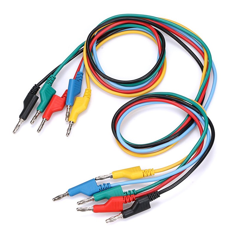 Sumnacon 5pcs Banana to Banana Plug Test Lead Set, 4mm