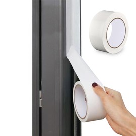ASTIMESA White Windproof Window Tape for Winter, 2 in x 65.5 Ft Weather Stripping Sealing Tape, No Residue Draft Window Insulation Seal Tape Film for Keep Out Cold Air Doors Glass Gaps (1)