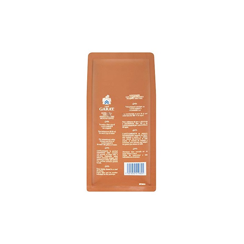 Garat Café Tostado y Molido Orgánico, 250 G