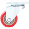 8 Pack 3 Inch Caster Wheels Swivel Plate on Red