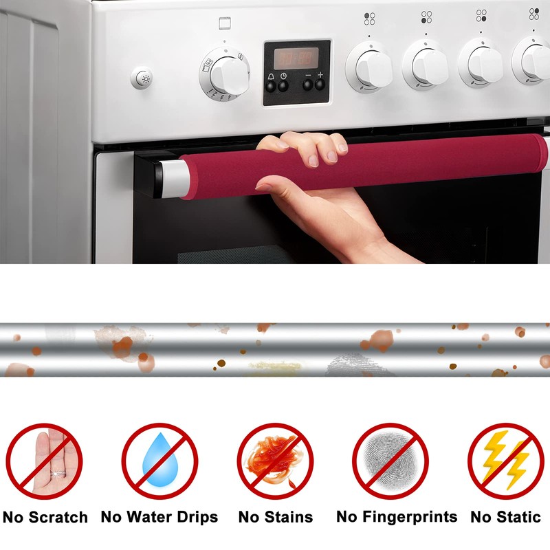 ZAWAGIIK 5Pcs Refrigerator Door Handle Cover Washable Kitchen Appliance Decor
