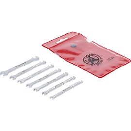Kraftmann 1239 Double Open-End Spanner Set, Mini Design, 3-5.5 mm, 7-Part