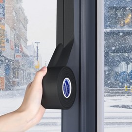 ZOMPAGO Cloth Duct Window Seal Tape for Winter, 2.36in x 33FT, Weather Stripping Sealing Insulation Tape for Windows and Door, Strong Adhesion Draft Blocker Black