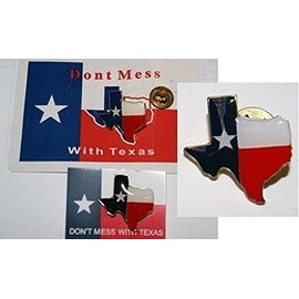 AES Wholesale Lof of 6 Texas TX State Map Lonestar Hat Bike Lapel Pin