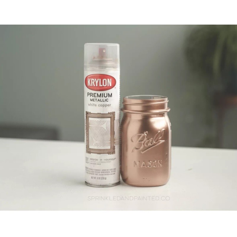 Krylon Spray Paint White Copper Metallic Spray Paint 8 Oz.