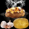 AOKDEER Pre-Seasoned Cast Iron Garlic Roaster Dutch Oven Baker for