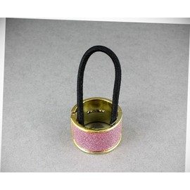 Perfect Hairstyle with Our Hair Accessories - Pink Ponytail Holder Cuff Hinged Glitter Gold Hair Tie Pony Tail Circle Fashionable Hair Accessory Hair Jewelry Accessories for Lady Women