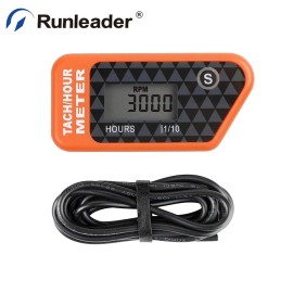 Runleader Digital Tachometer Resettable Partial Timer Accumulating TOT for Lawn Mower