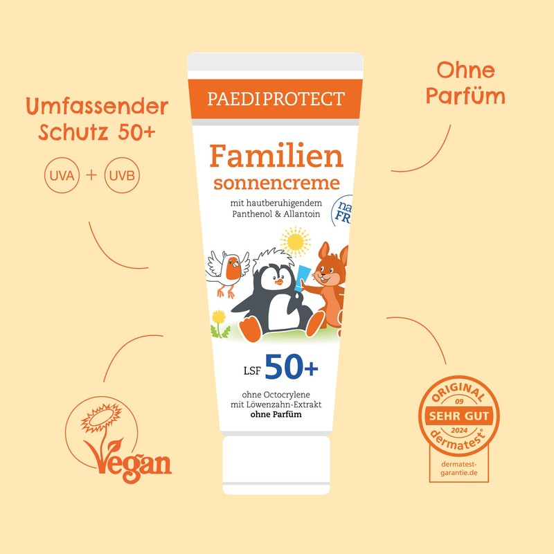 PAEDIPROTECT Family Sun Cream SPF 50+ 200 ml, Sun Protection