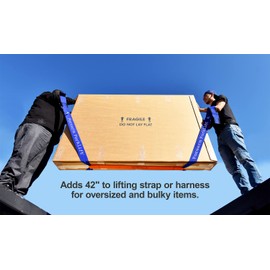 Forearm Forklift, 3.5 foot long EXTENSION THAT WORKS WITH MOVING STRAPS, which are ASIN B008ASBLJI, Extension helps move XL furniture and XL appliances, rated for up to 800 lb, sets up quickly, orange