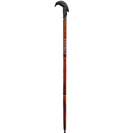 FYNJREX Black Victorian Sitting Crow Raven Steampunk Walking Stick Cane- Black Handle Brown Wooden Walking Cane