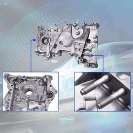 Generic Engine Oil Pump Timing Chain Cover 21350-2E740 Compatible with Hyundai Elantra Kona Veloster 2.0L L4 2017-2021&Kia Forte 2.0L L4 2017-2020 Replaces 213502E740, US-4253