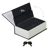 Relaxdays Safe with Key in Book Shape Steel Compartment, Black,
