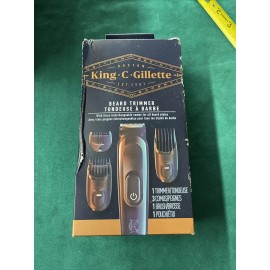 Gillette King C Gillette Beard Trimmer 3 Combs, 1 Brush by Braun ***New In Sealed Box***