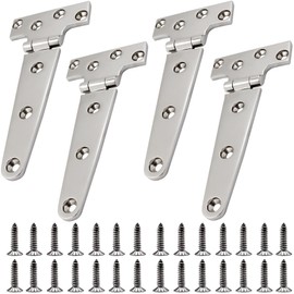 Laorde 316 Stainless Steel T Hinges Marine Grade 6'' x 3" Heavy Duty Boat Hatch Hinge (150 mm X 72 mm) 4 Pack Casting Cabinet Hardware Door Hinge with Screws