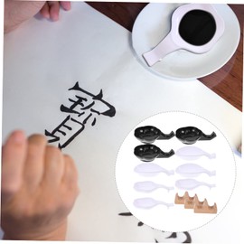 ULTECHNOVO Calligraphy Pen Holder Dish Chinese Calligraphy Ink Plate Tilted Ink Holder for Chinese Stationery