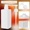 Pump Bottle Dispenser 22oz/650ml Jansburg 2Pack Refillable Square Plastic Lotion