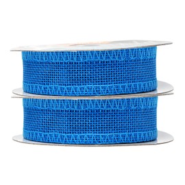 Mandala Crafts 20 Yards Country Western Rustic Accents Decorative Trimmings Wrapping Jute Burlap Ribbon Spool (Sky Blue, 1 Inch)