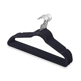 Only Hangers Petite Size Black Velvet Suit Hangers-50 Pack