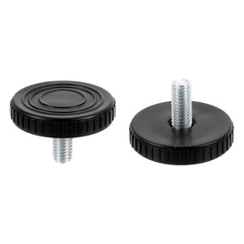 DTGN M8x15x40mm(DxLxOD) Screw on Furniture Glide Leveling Feet - 4Pack - Good for Furniture - Adjustable Thread Furniture Levelers - Black