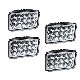 AMUNIESUN DOT Approved 4"X6" Sealed Beam LED Headlights Compatible With Truck Kenworth T400 T600 T800 W900 H4651/H4652/H4656/H4666/H6545/H4668/H4642 High Low Beam Lights 4pcs
