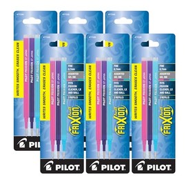 Pilot Refills for Frixion Erasable Gel Ink Pens, Fashion Assorted, Pack of 18 (77336)