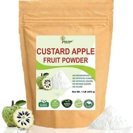 Indus Farms Custard Apple Fruit Powder | Creamy Tropical Flavor for Smoothies, Desserts, Baking & Beverages | Plant-Based | Easy-to-Mix | 1 LB