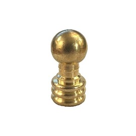 Solid Brass Ball Finial 1 1/8" Tall CNC Machined 1/4-27 Thread Lamp Shade Topper Screw Satin Gold