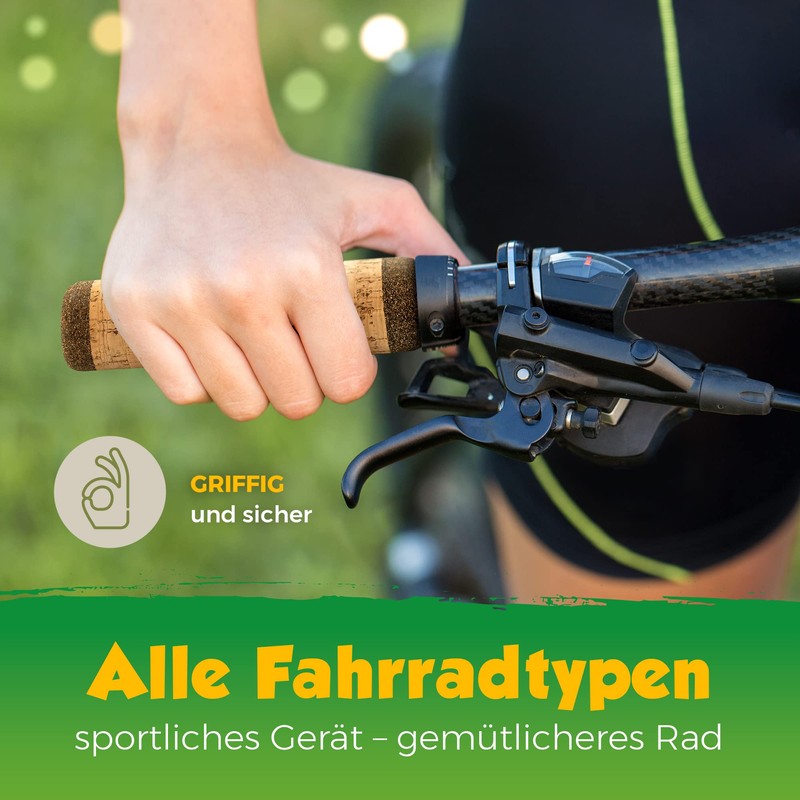 Cork Bicycle Grip | Natural Cork | Grip Surface 100%