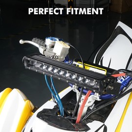 NICECNC ATV Front Headlight Bulb 60W Compatible with Yamaha Raptor 700 R 2016-2021 YFZ50 YFZ450X YFZ450R,Banshee 350 Blaster 200, Compatible with Kawasaki KFX50 KFX90 2003-2021, 5200 Lumens 13.5 Inch