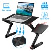 Foldable Laptop Table Bed Notebook Desk with Mouse Board Breakfast
