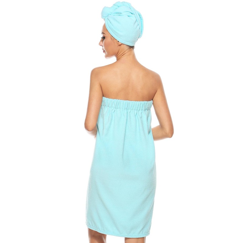 Knuffnee Women Wrap Towel Shower Spa Wraps Terry Cloth Bathrobe