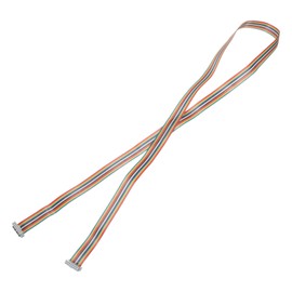 MECCANIXITY IDC Rainbow Wire Flat Ribbon Cable 2.54mm Pitch 16 Pin Connection Line FC Dual Female Gray Connector for DIY Experiment 3.3 Ft Length 1 Pcs