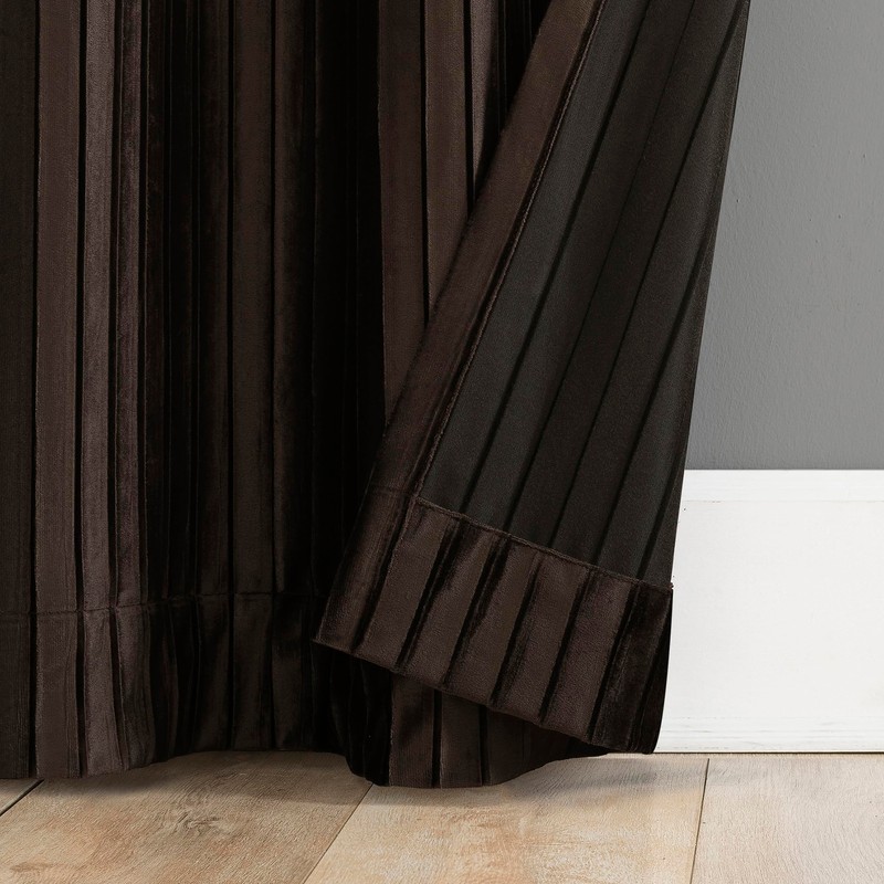 Sun Zero Scarlett 2-Pack Pleated Velvet Noise Reducing Blackout Grommet