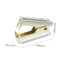 Uonlytech Quitagrapas de Alta Resistencia Sacagrapas Transparente de Escritorio Extractor Grapas Multiusos Diseño Ergonómico para Oficina y Escuela