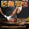 Rocker Knife, Steak Knife for Meat Cutting, Stainless Steel Curved