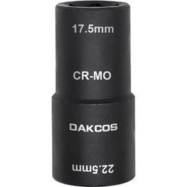 DAKCOS Impact Wrench Nuts 18.5 x 19.5 mm Power Socket Wrench for Wheel Nut Ford, CR-MO, 1/2 Inch Drive for Special Alloy Wheels Wheel Change