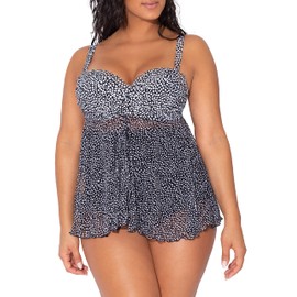 Smart & Sexy Women's Plus-Size Twist Bandeau Tankini Top, Fresh Water Pearl, 36DD