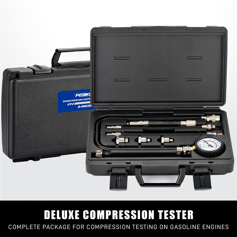 PESIKO Engine Compression Tester Kit | 0-300 psi/20.7 Bar |