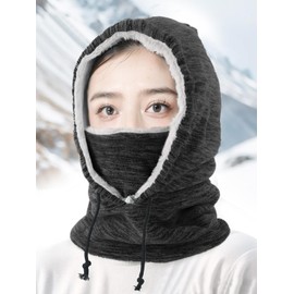 NLAND Balaclava Winter Balaclava for Men Women Warm Fleece Ski Mask Thermal Windproof Face Hood for Bicycle Motorcycle Skiing Snowboarding Outdoor Sports, black