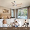 LUDOMIDE Chandelier Ceiling Fan, 52 Inch Crystal Ceiling Fan with